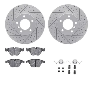 R1 Concepts WBUH1-31057 Brake Rotors - Carbon Coated - D/S W/ Optimum Oe Pads & Hdw